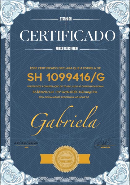Produto Starhash - Nomeie uma Estrela